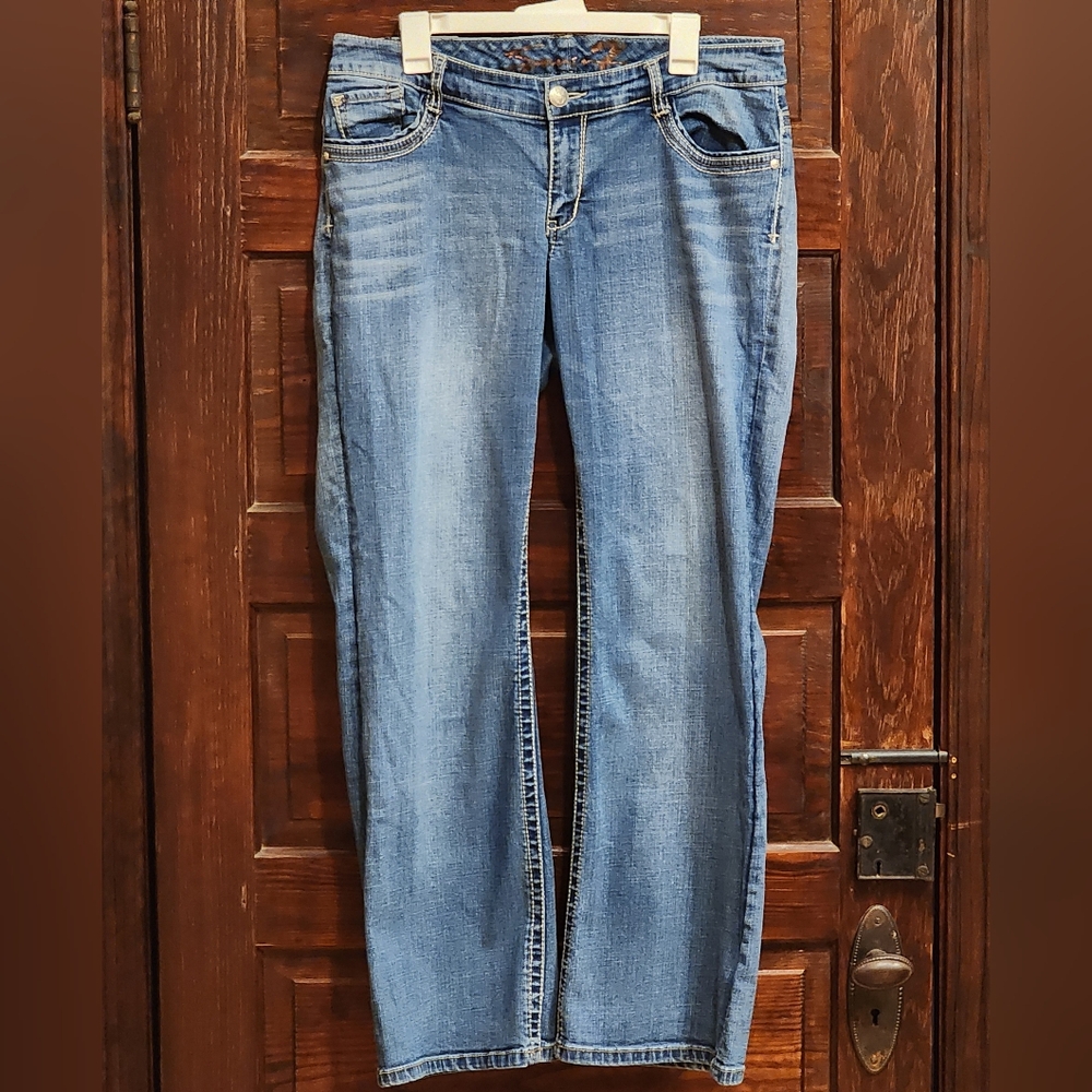 Seven7 Bootcut Jeans Size 16 Light Wash GUC